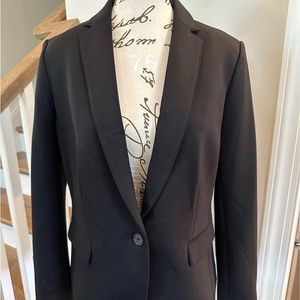 Ann Taylor Blazer In Double Knit Black, 10P